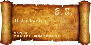 Bittó Dorina névjegykártya