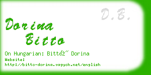 dorina bitto business card